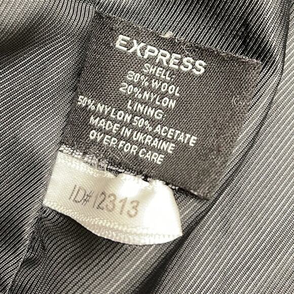 EXPRESS Women’s 11/12 Gray Wool Hooded Coat - Picture 5 of 6